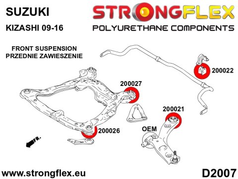 Tuleja przedniego wózka - tylna - Suzuki Kizashi (09-15)