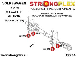 Tuleja przekładni kierowniczej - Volkswagen T4 (90-03) Caravelle, Multivan, Transporter