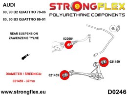 Tuleja tylnego drążka SPORT - Audi 80 / 90 / S2 / RS2
