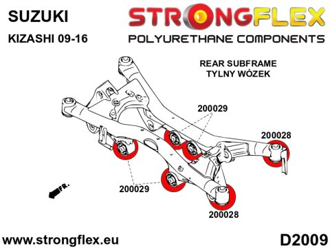 Tuleja tylnego dyferencjału SPORT - Suzuki Kizashi (09-15)