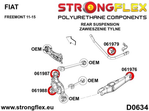 Tuleja tylnej zwrotnicy - dolna 53mm SPORT - Fiat Freemont (11-15)