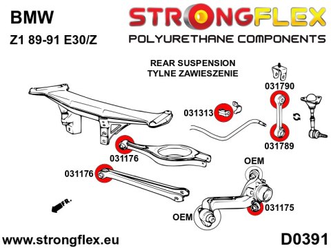 Zestaw zawieszenia tylnego SPORT - BMW Z1 (89-91) E30/Z
