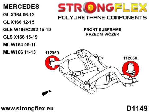 Tuleja przedniego wózka - tylna SPORT - Mercedes GL