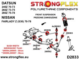 Tuleja przekładni kierowniczej SPORT - Datsun 240/260/280Z (70-78)
