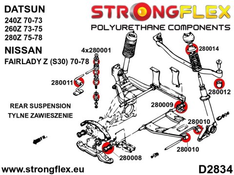 Tuleja stabilizatora tylnego SPORT - Datsun 240/260/280Z (70-78)