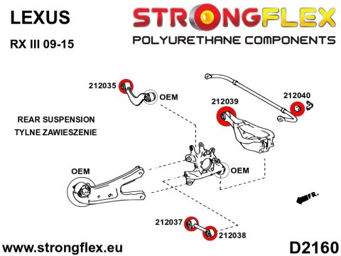 Tuleja stabilizatora tylnego SPORT - Lexus RX