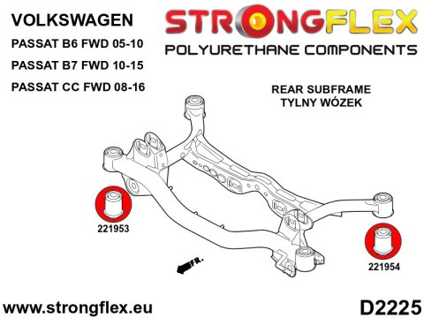 Tuleja tylnego wózka - tylna SPORT - Volkswagen Passat