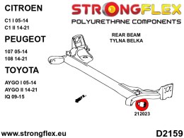 Tuleja tylnej belki - Citroën C1