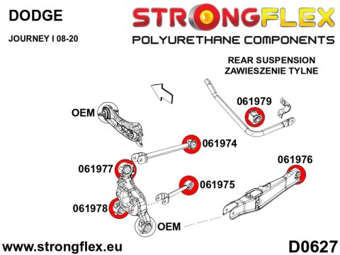 Tuleja tylnej zwrotnicy - górna 40mm SPORT - Dodge Journey I (08-20)