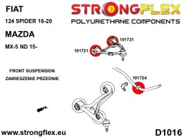 Tuleja wahacza przedniego - górnego SPORT - Fiat 124 Spider