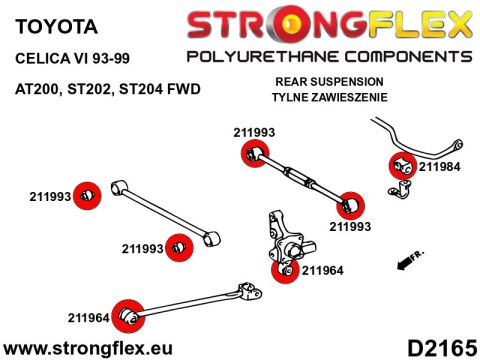 Tuleja wahacza tylnego SPORT - Toyota Celica