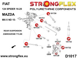 Tuleja wahacza tylnego wleczonego SPORT - Fiat 124 Spider