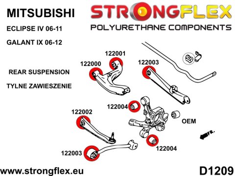 Tuleja wahacza tylnego wleczonego SPORT - Mitsubishi Galant