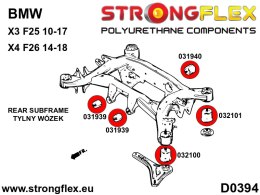 Zestaw tulei tylnego wózka - BMW X3