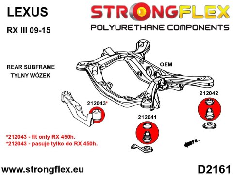 Zestaw tulei tylnego wózka - Lexus RX