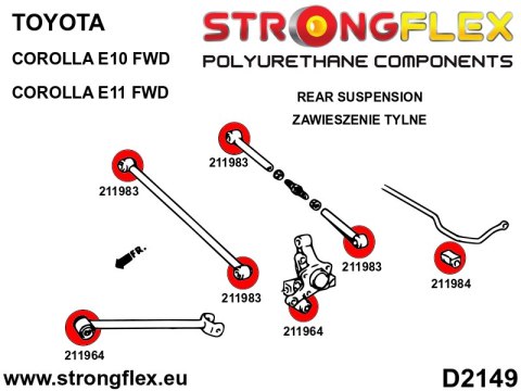 Zestaw zawieszenia tylnego SPORT - Toyota Corolla
