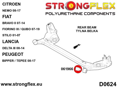Tuleja belki tylnej 67,5mm SPORT - Citroën Nemo (08-17)