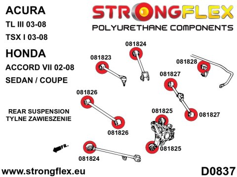 Tuleja stabilizatora tylnego - Acura TL