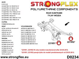 Tuleja tylnego wózka - tylna 52mm - Audi A3 / S3 / RS3