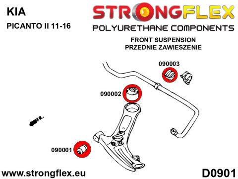 Tuleja wahacza przedniego - przednia SPORT - Kia Picanto