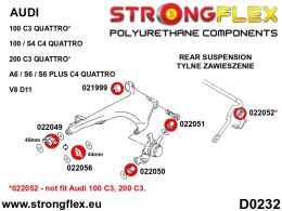 Tuleja wahacza tylnego dolnego - przednia 44mm SPORT - Audi V8 D11 (89-94)