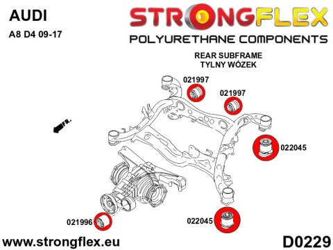 Zestaw tulei tylnego wózka SPORT - Audi A8 / S8