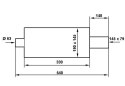 Tłumik Końcowy TurboWorks 80x145mm wejście 63,5mm