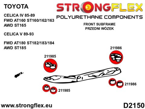 Tuleja belki przedniej - przednia SPORT - Toyota Celica