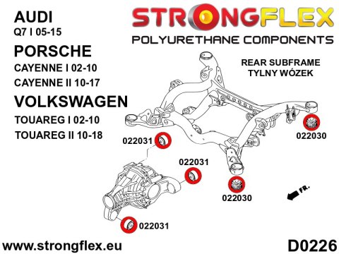 Tuleja tylnego wózka SPORT - Audi Q7 / SQ7