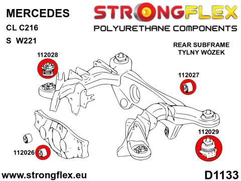 Tuleja tylnego wózka - tylna SPORT - Mercedes CL