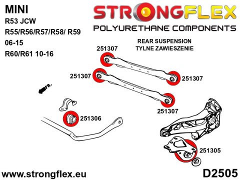 Tuleja wahacza tylnego poprzecznego - Mini R50/R52/R53 (00-06)