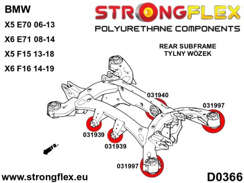 Zestaw tulei tylnego wózka - BMW X6