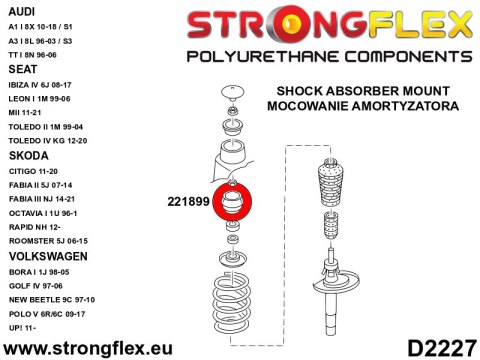 Mocowanie amortyzatora przedniego SPORT - Audi A3 / S3 / RS3