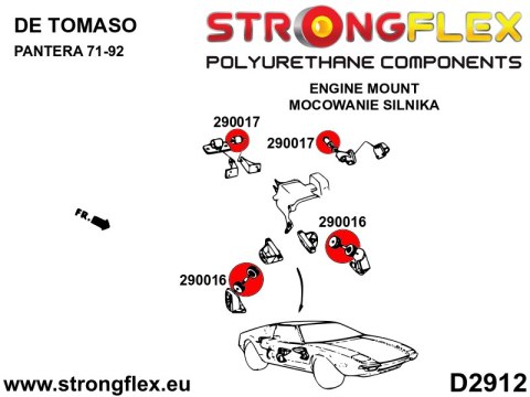 Poduszka skrzyni - tył - De Tomaso Pantera (71-92)