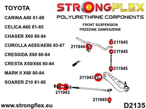 Tuleja łącznika stabilizatora przedniego SPORT - Toyota MR2