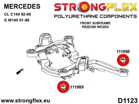 Tuleja przedniego wózka - tylna - Mercedes Klasa S