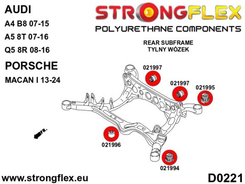 Tuleja tylnego wózka - tylna SPORT - Porsche Macan (13-)