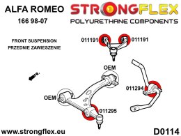 Zestaw niecentrycznych tulei wahaczy przednich górnych SPORT - Alfa Romeo 147 (00-10) type 937