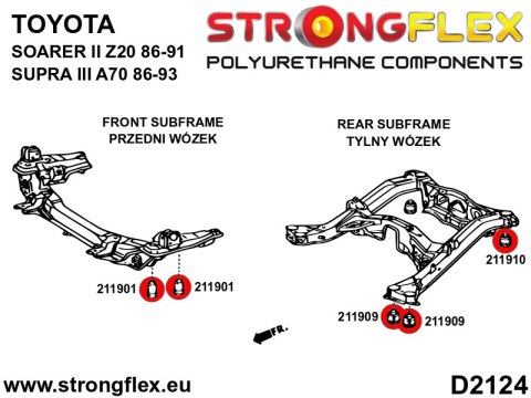 Kompletny zestaw tulei zawieszenia - Toyota Supra