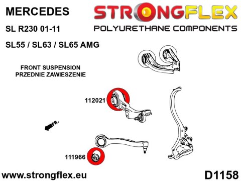 Tuleja przedniego zawieszenia - przednia SPORT - Mercedes Klasa E