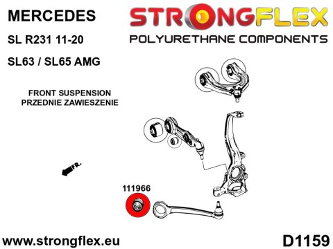 Tuleja przedniego zawieszenia - przednia SPORT - Mercedes Klasa E