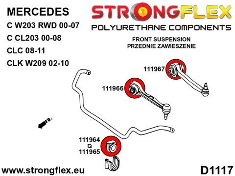 Tuleja przedniego zawieszenia - tylna SPORT - Mercedes Klasa E