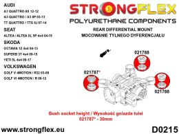 Tuleja tylnego dyferencjału - tylna - Audi A3 / S3 / RS3