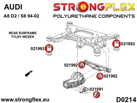 Tuleja tylnego dyferencjału - tylna - Audi A8 / S8