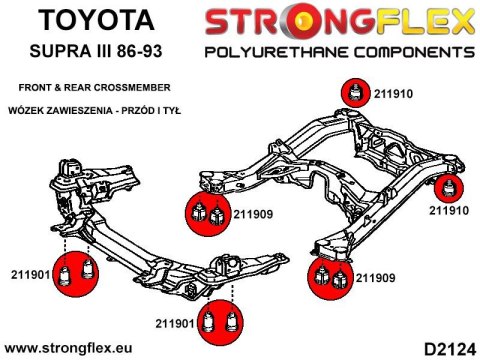 Tuleja tylnego wózka - przednia - Toyota Supra