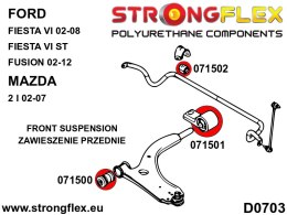 Tuleja wahacza przedniego - przednia SPORT - Ford Fiesta