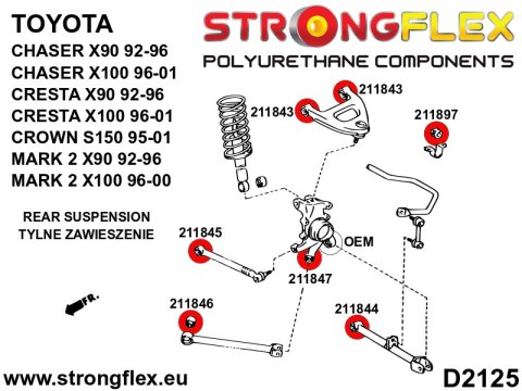 Tuleja wahacza tylnego dolnego wewnętrzna SPORT - Toyota Chaser