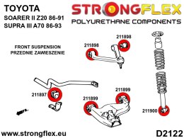 Zestaw tulei przedniego zawieszenia SPORT - Toyota Supra