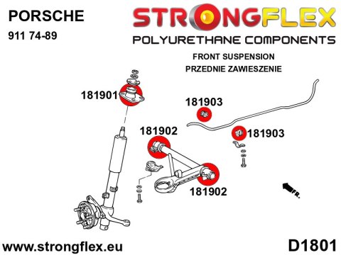 Poduszka amortyzatora przedniego - Porsche 911