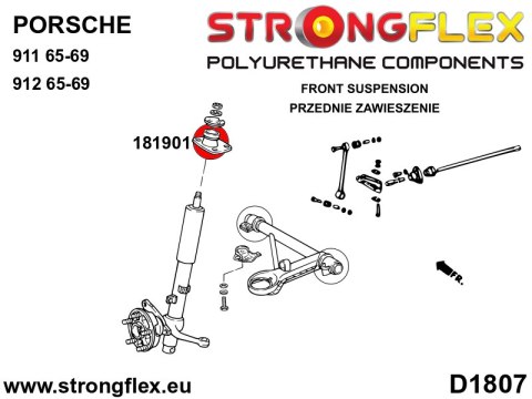 Poduszka amortyzatora przedniego SPORT - Porsche 911